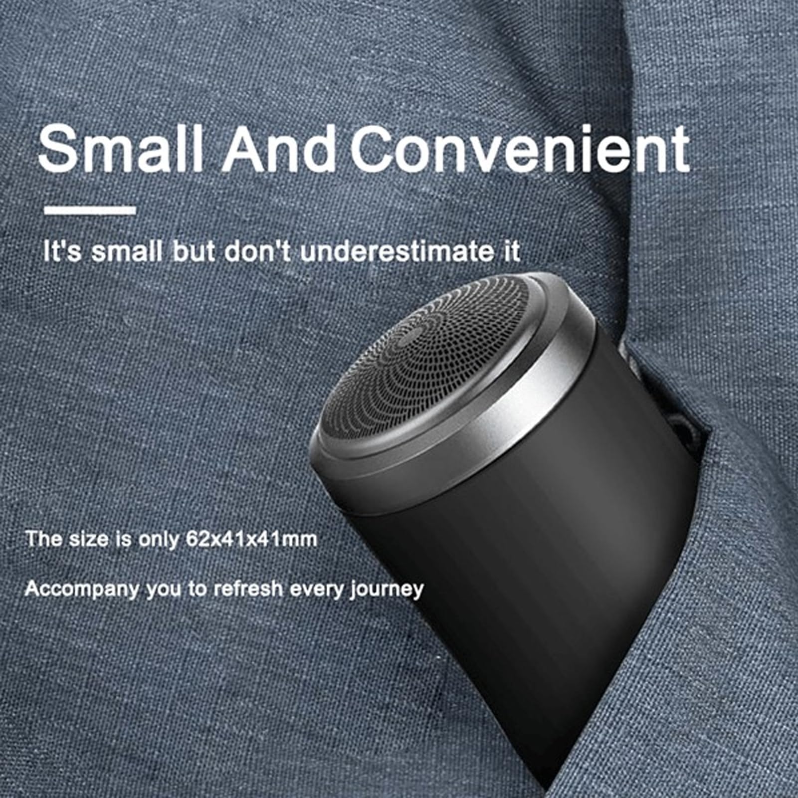 Aluxeline Mini Portable Electric Shaver for Men & Women - Rechargeable, Washable Travel Razor with 2 Blades - Perfect for Home, Gym, Business Trips & On-the-Go Grooming (Black, 2-Pack)
