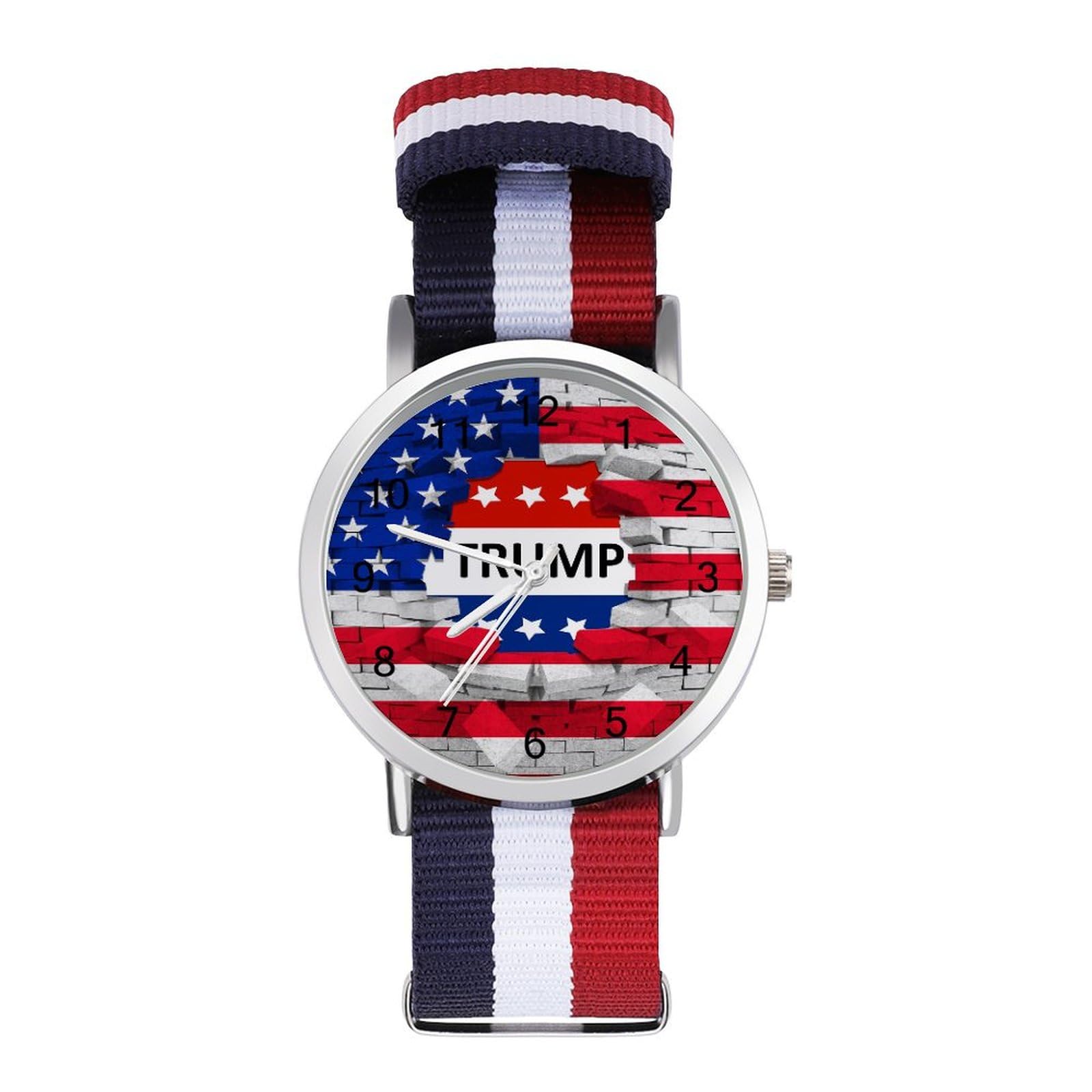 Trump USA Flag Watch for Men & Women - Large Face for Running & Workout
