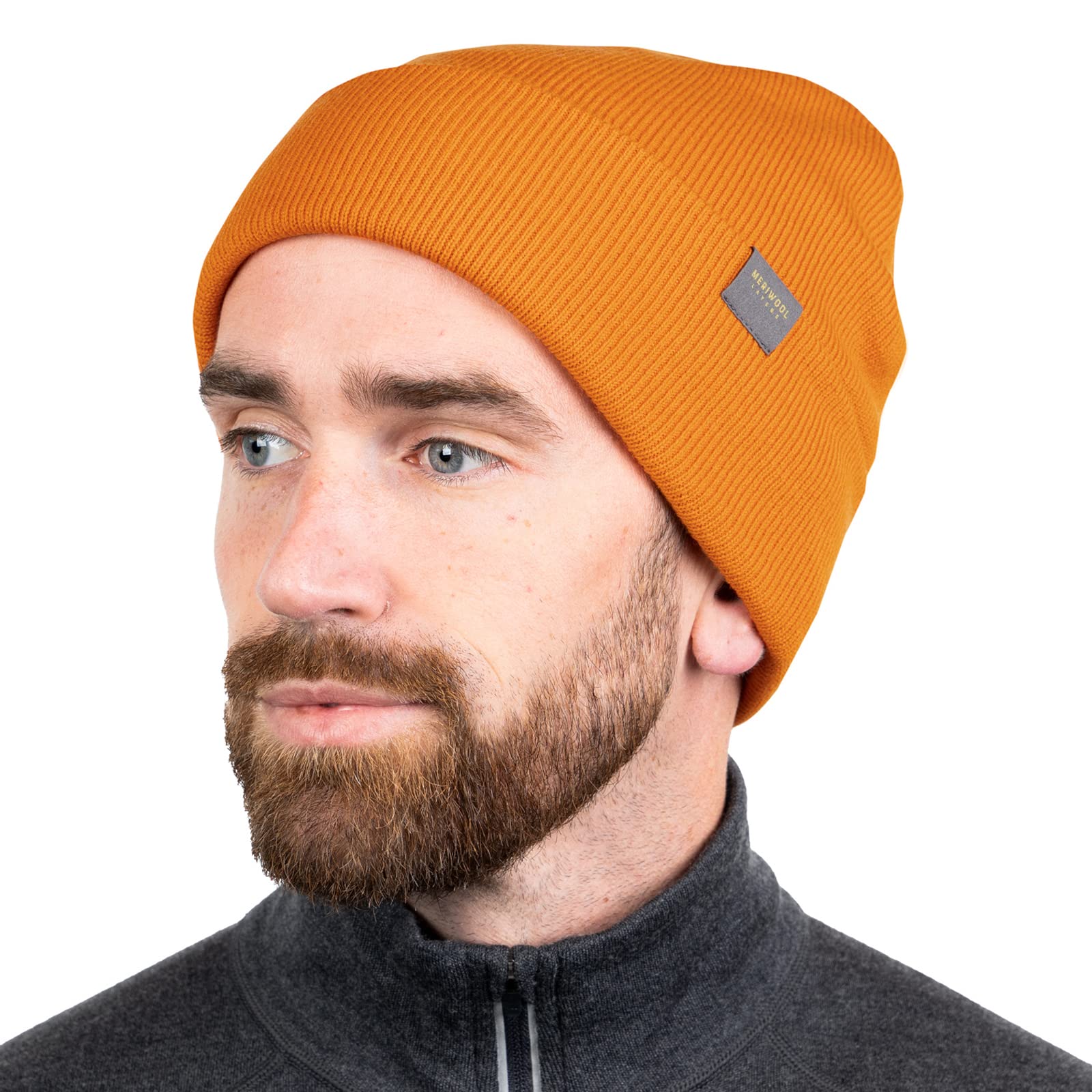 MERIWOOL Men's & Women's Beanie Hat - Soft Merino Wool Blend Ribbed Knit Winter Cap for Cold Weather - Perfect for Skiing, Hiking & Outdoor Activities