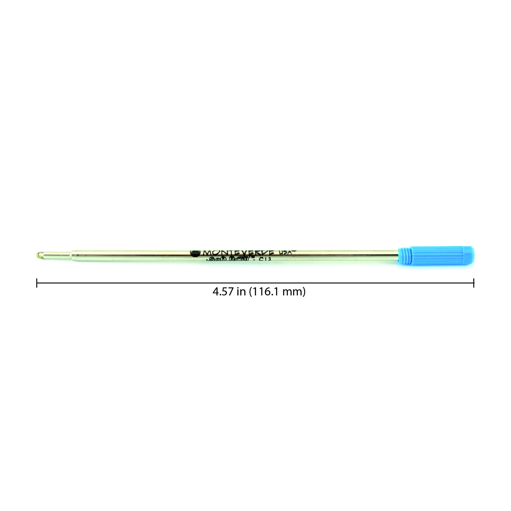 Monteverde Ballpoint Pen Refills for Cross Pens - Medium Point Turquoise Ink - 6 Pack (C133TQ) - Perfect for Office, School & Everyday Writing