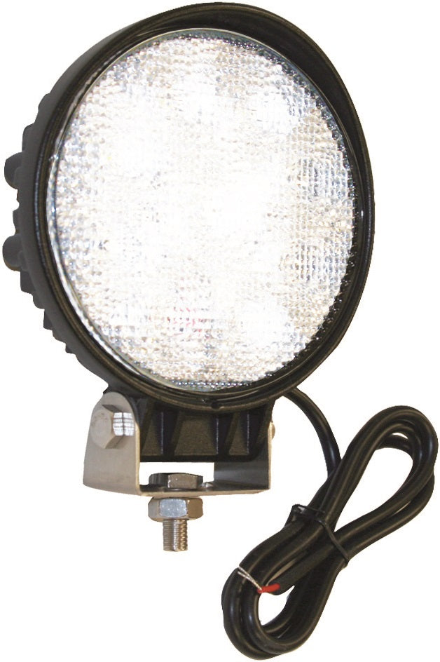 9 LED Clear Round Flood Light - 12V/24V Waterproof Outdoor Lighting for Garden, Yard, and Landscape - Bright Energy-Efficient Security Lights