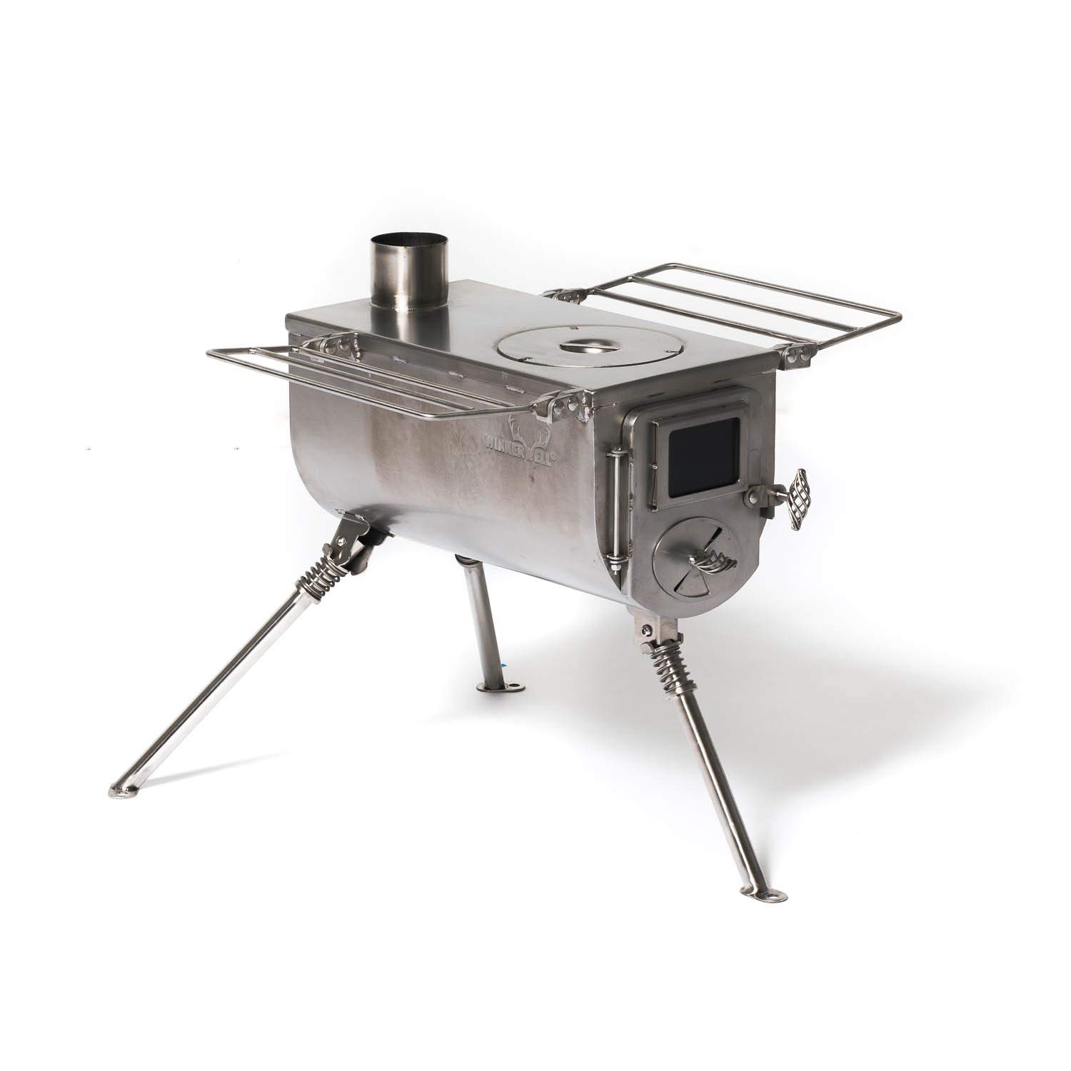 Winnerwell Woodlander Medium Tent Stove - Portable Wood Burning Stove for Camping, Hiking & Survival | 800 cu in Firebox | Stainless Steel Construction w/ Chimney Pipe | Perfect for Tents, Cabins & Outdoor Adventures