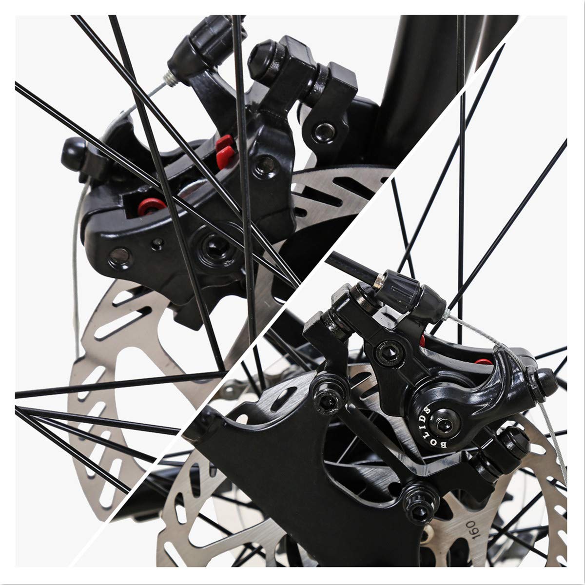 EUROBIKE Folding Mountain Bike for Adults - 26/27.5 Inch TSM G4/G7 Bicycle with Dual Disc Brakes | Commuting, Travel & Outdoor Adventure Bike