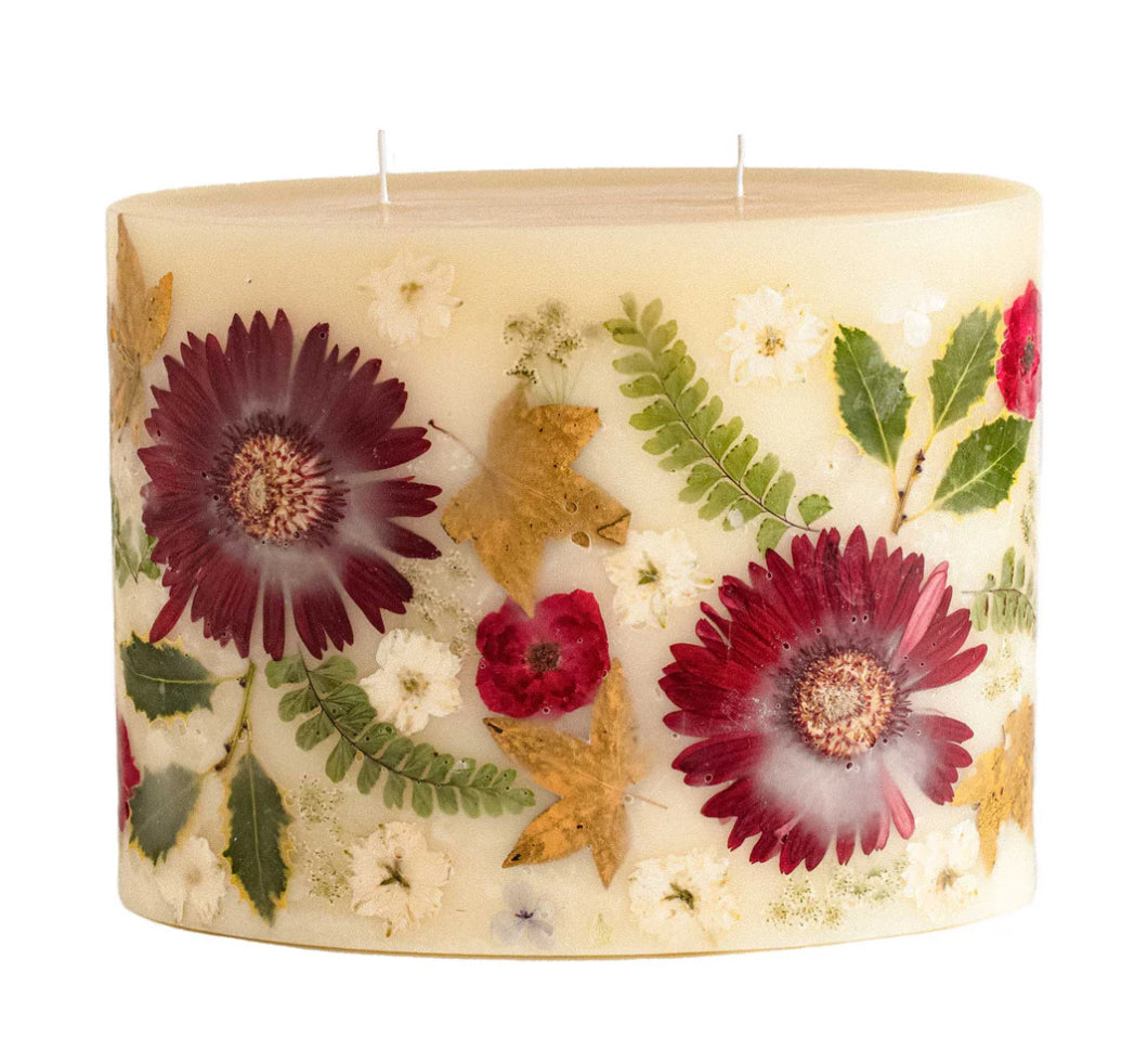 Large Oval Botanical Candle - Red Currant & Cranberry Scent | Home Decor, Aromatherapy, Gift for Holidays & Relaxation