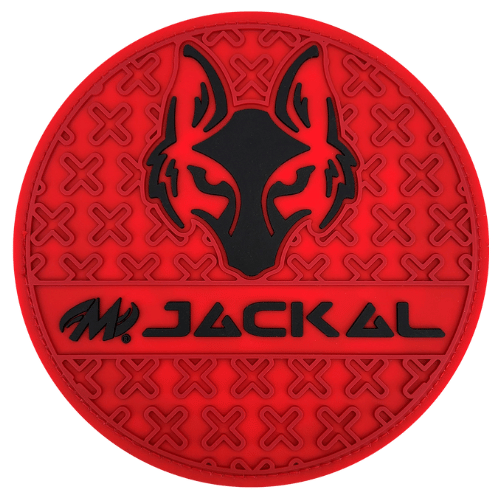 Motiv Jackal Grip Disk Red/Black Shammy - Premium Bowling Accessory for Enhanced Grip & Performance | Perfect for Pro Bowlers & League Play
