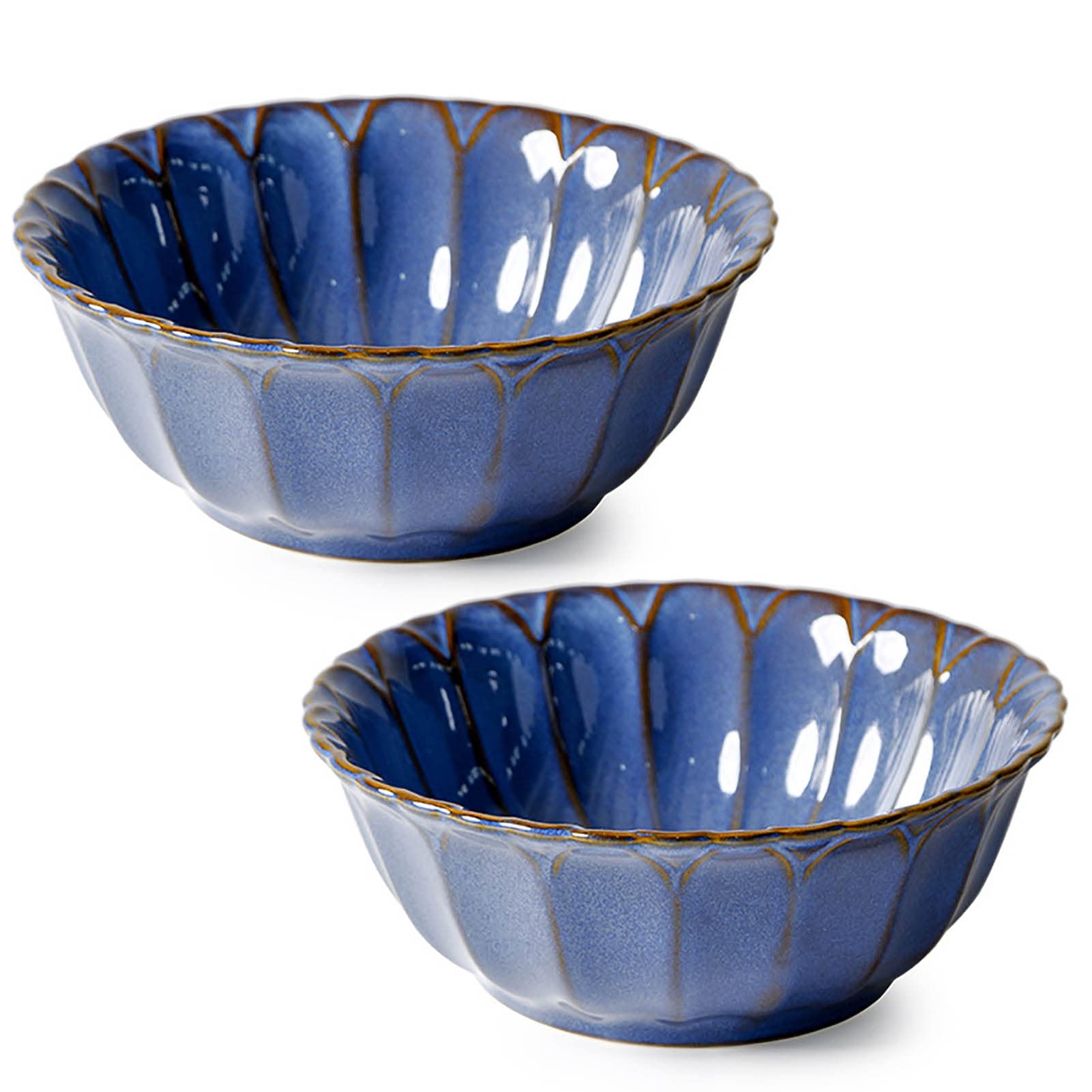 9 Inch Lotus Shaped Cereal Bowls - Microwave & Oven Safe Rice Bowls, Dishwasher Safe Easy Clean Bowls for Cereal, Salad, Soup - Perfect for Breakfast, Dining, Kitchen & Party Serving