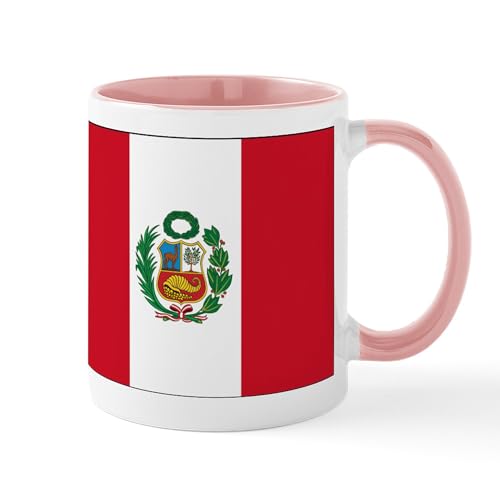 White/Pink Inside - Peru Flag Mug