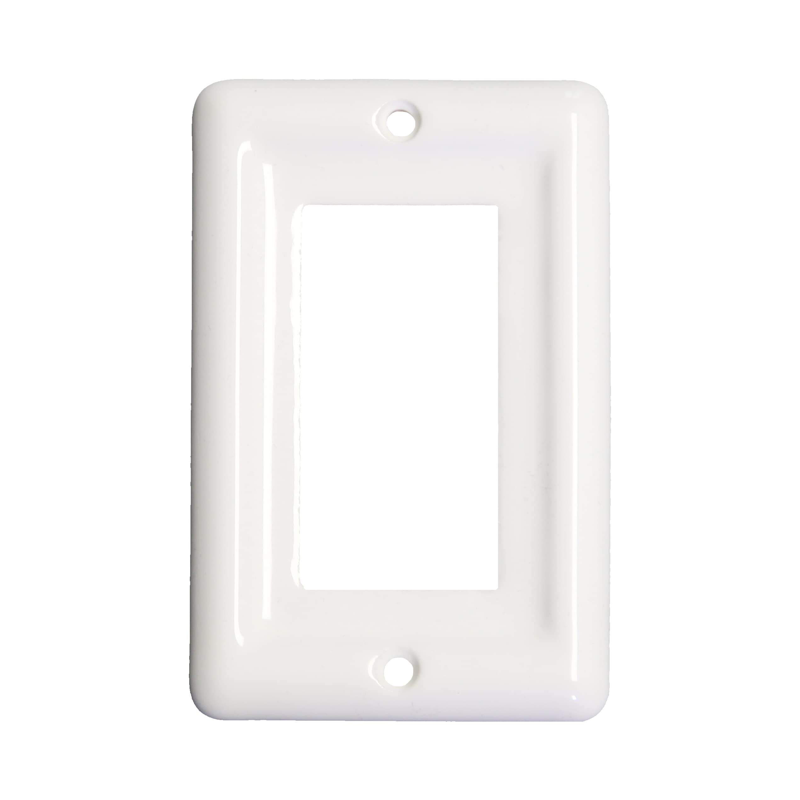 White Ceramic Switch Plate Covers - Rocker Style Wall Plates for Home Decor & Electrical Safety - Perfect for Living Room, Bedroom & Kitchen Upgrades