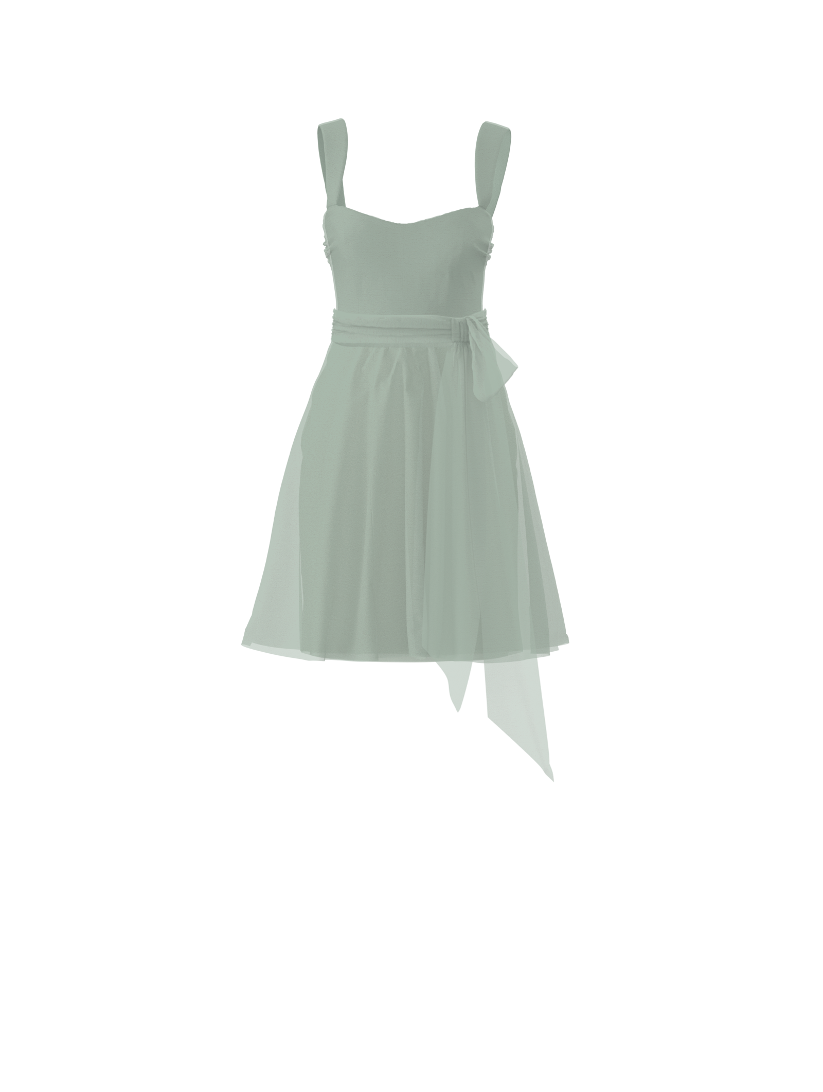 Alexis Bodice & Carla Skirt Set with Sash Belt in Sage Green - Perfect for Weddings, Parties, and Special Occasions