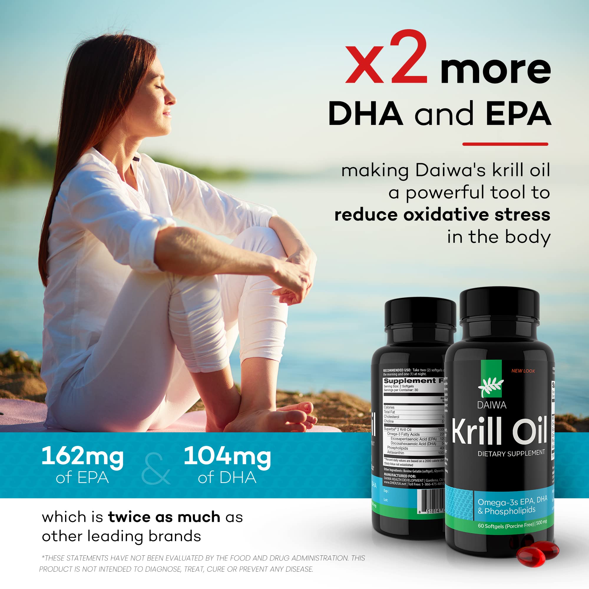 Daiwa Peak Immune 4 - Natural Immune System Booster Supplement with Omega 3 Krill Oil Capsules | Supports Immunity & Heart Health | Daily Wellness for Adults & Seniors