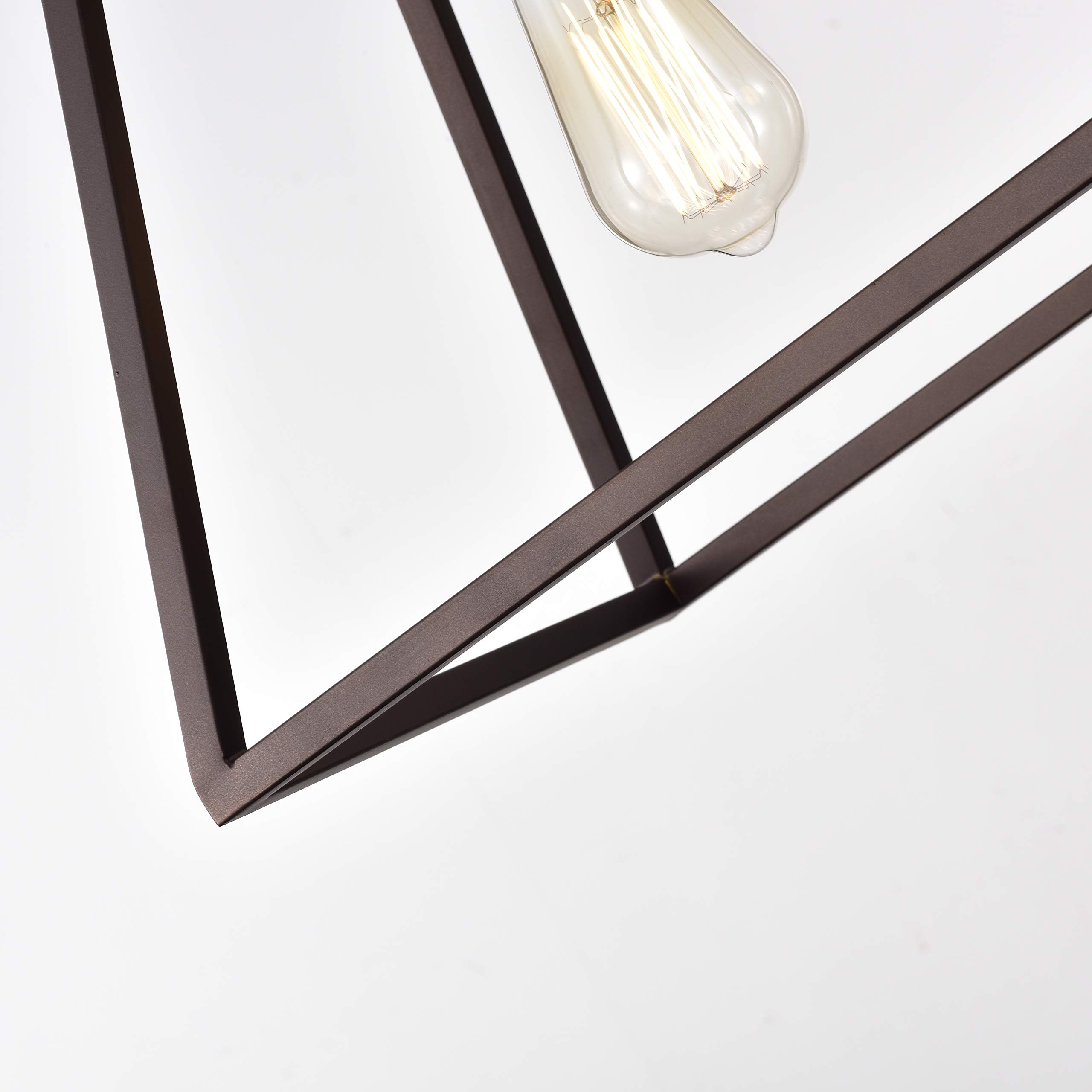 Industrial 5-Light Oil Rubbed Bronze Pendant Ceiling Fixture - 38