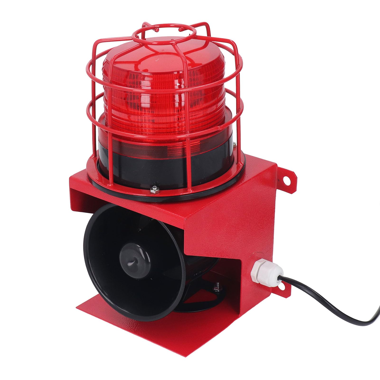 115dB Industrial Sound & Light Alarm - High Power Siren Horn with LED Strobe - IP65 Waterproof Wall Mount Emergency Alarm for Outdoor Use (DC12V) - Perfect for Factories, Warehouses & Security Systems