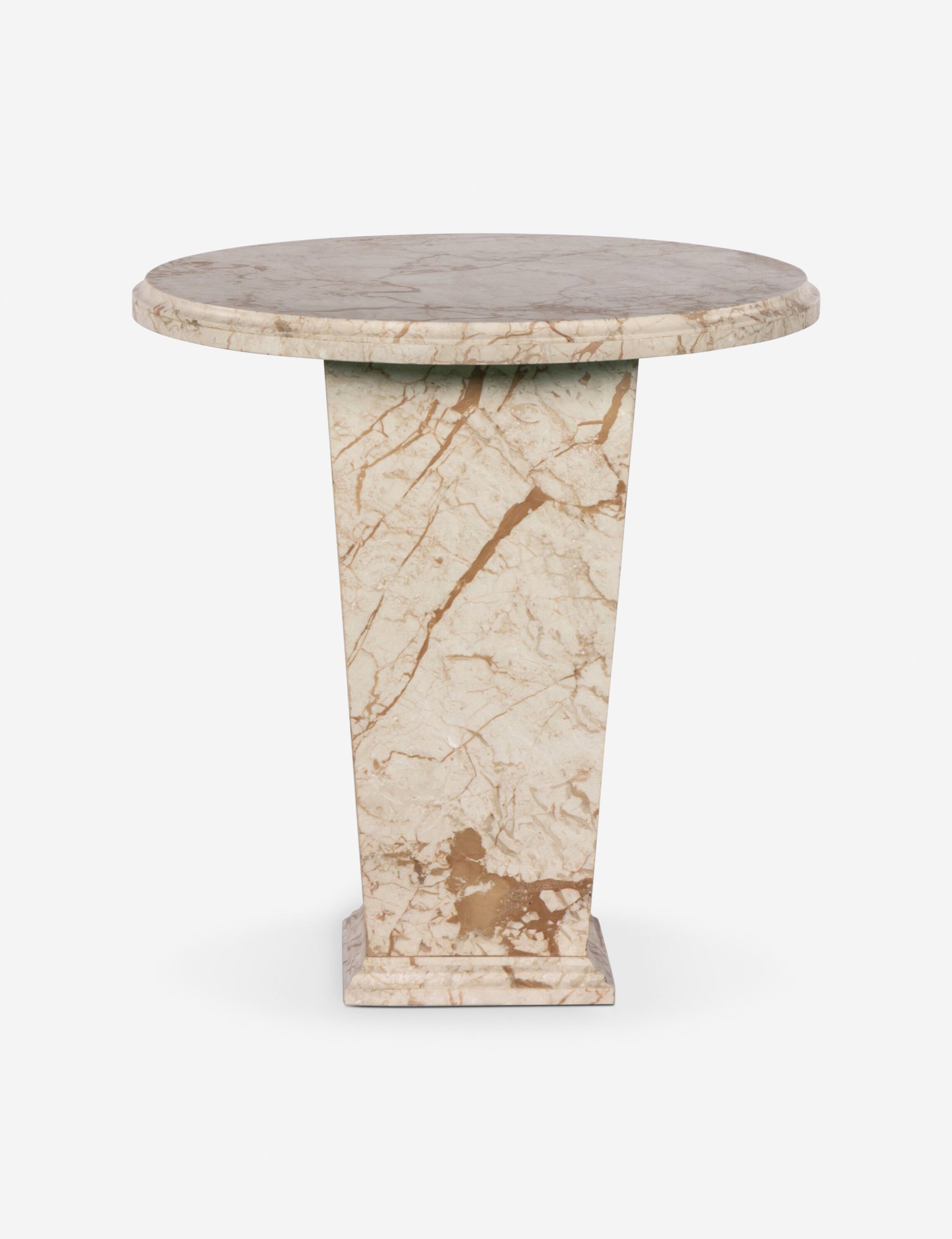 Engen Round Side Table - Modern End Table for Living Room, Bedroom, or Office - Small Accent Table with Sturdy Metal Base - Perfect for Coffee, Books, and Decor