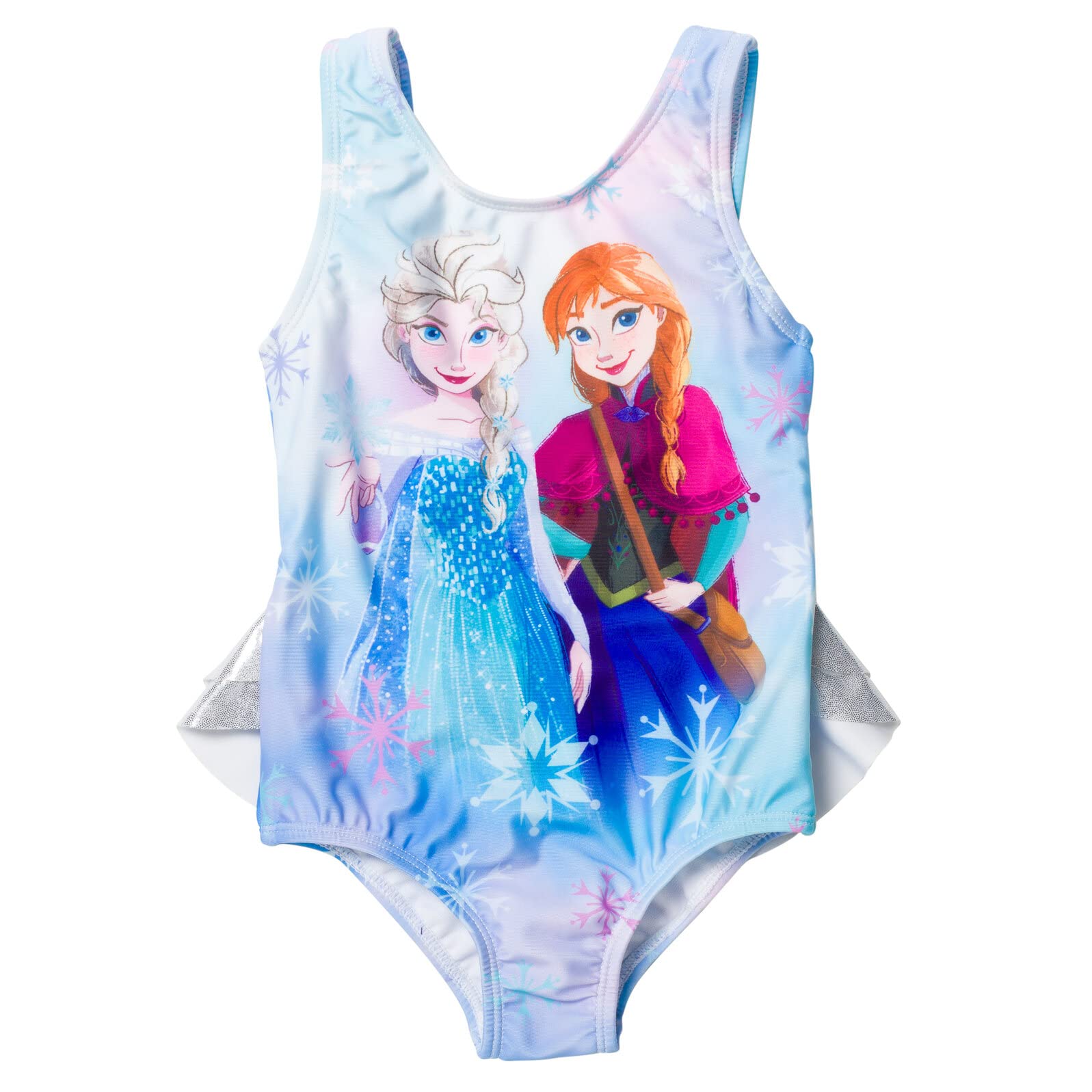 Disney Frozen Princess Anna & Elsa Tie-Dye One-Piece Swimsuit for Girls Age 7-8 | Kids' Bathing Suit for Pool, Beach & Summer Water Play