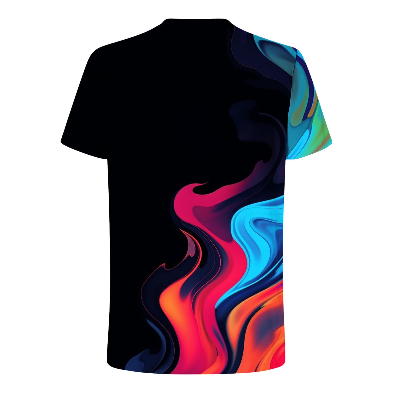 3D Flame Printed Men's Graphic T-Shirt - Cool Summer Short Sleeve Tee for Dads & Guys - Perfect for Casual Wear, Outdoor Activities & Street Style Fashion