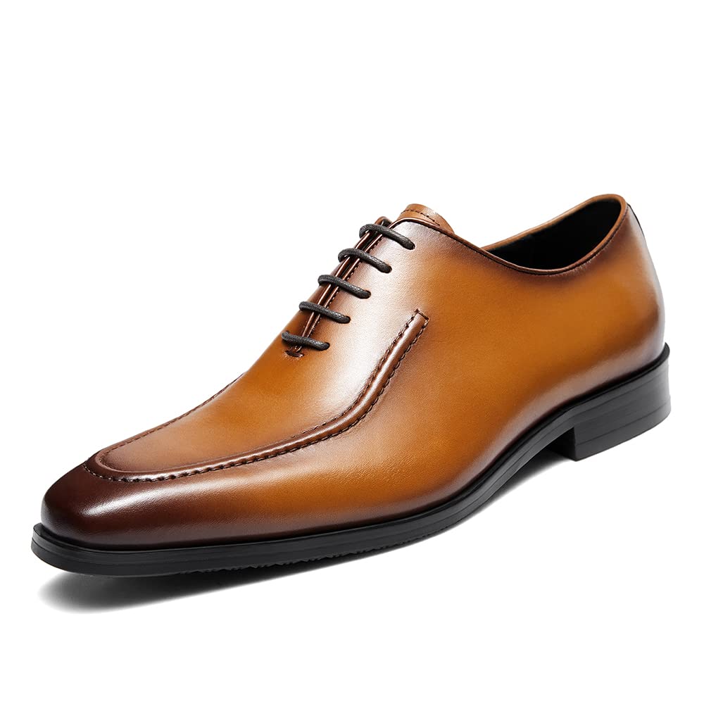 FRASOICUS Men's Oxford Dress Shoes - Genuine Leather Formal Shoes for Business, Wedding & Office - Classic Comfortable & Stylish Men's Dress Footwear for Professional & Special Occasions