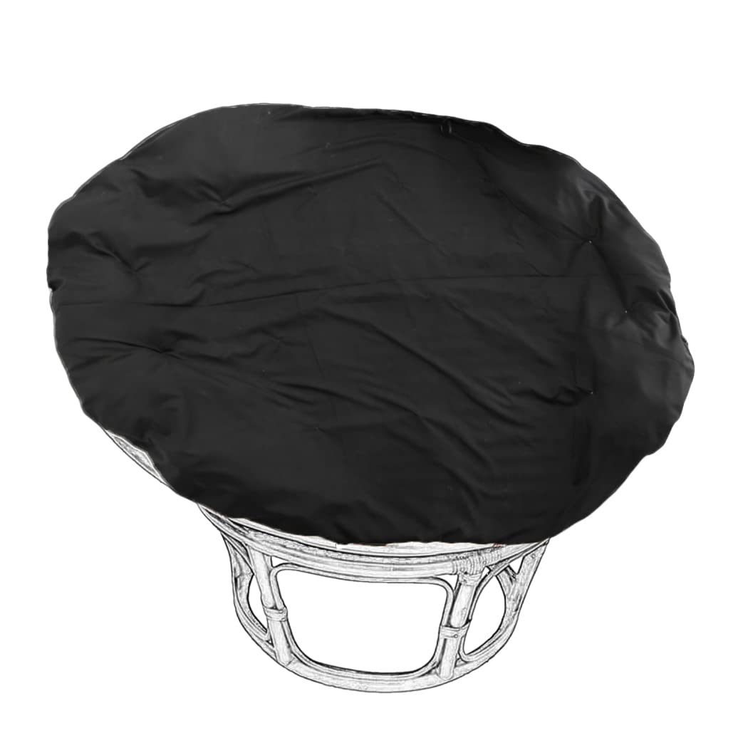 Premium Papasan Chair Cushion Covers - Washable Replacement Covers for Swing Chairs & Round Egg Chairs (55x55 Inches, Black) - Perfect for Indoor/Outdoor Lounging, Reading Nooks & Boho Home Decor