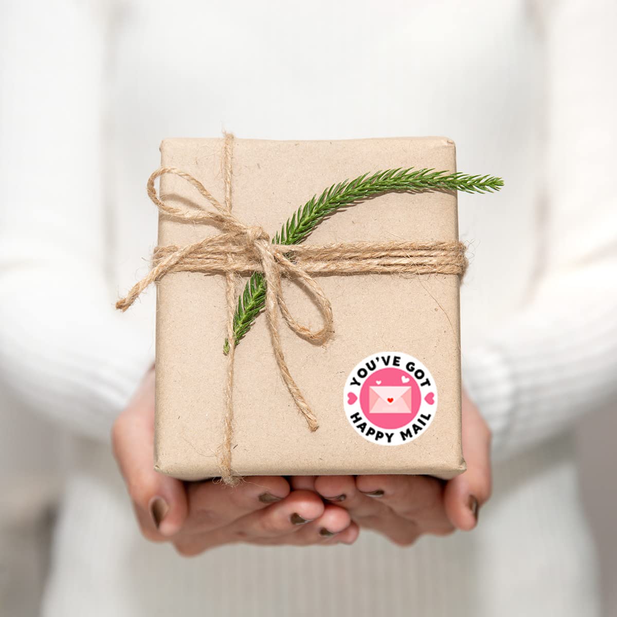 500 PCS Cute Happy Mail Stickers for Small Business - Funny Envelope Shipping Labels for Etsy Sellers & Online Shops - Perfect for Packaging, Thank You Notes & Customer Appreciation Gifts