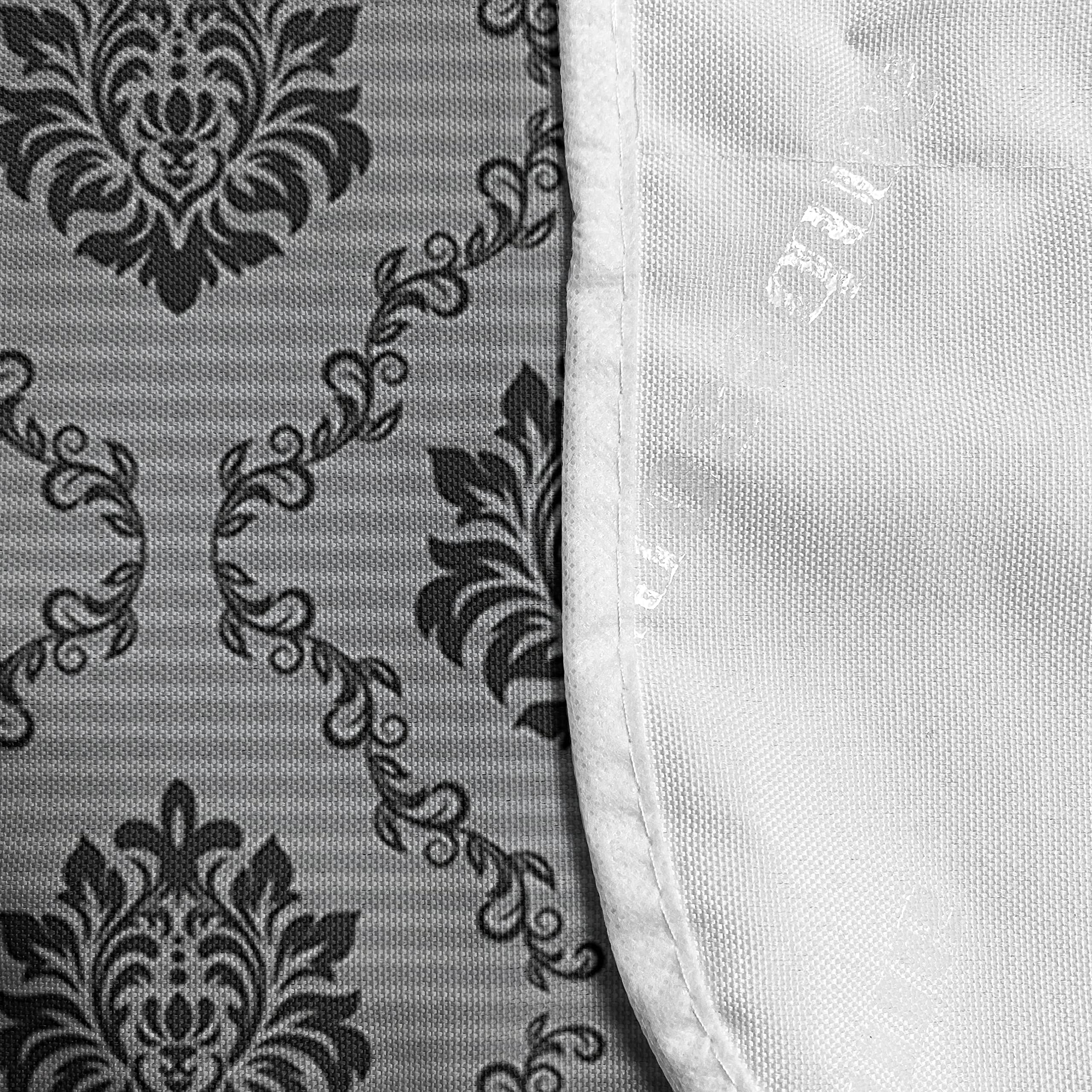 Ambesonne Microwave Oven Cover - Victorian Floral Damask Pattern, Water Resistant Kitchen Organizer with Pockets, 36