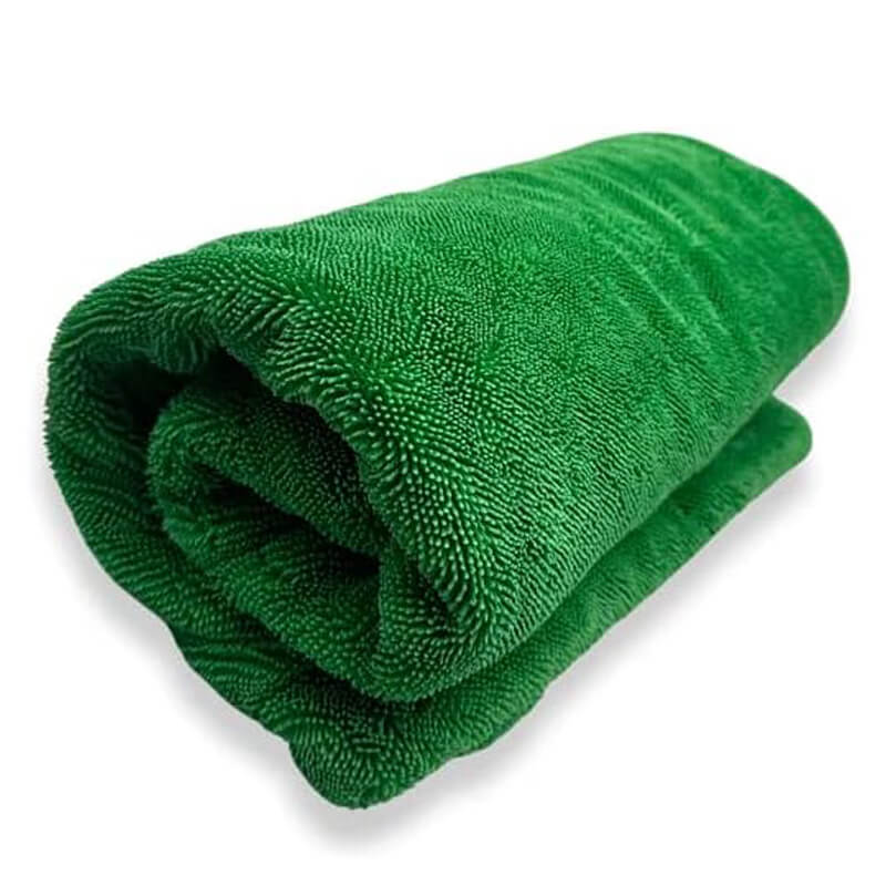 Green Goblin Twisted Loop Dual Force Microfiber Drying Towel - Ultra Absorbent Car Detailing Towel for Cars, Motorcycles & Windows - Streak-Free Cleaning & Shine