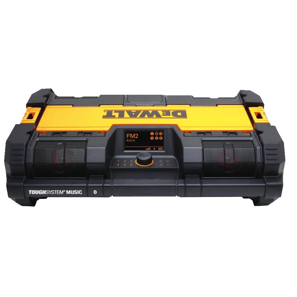 DEWALT ToughSystem Radio & Battery Charger with Bluetooth Music Player (DWST08810) - Job Site & Workshop Wireless Audio & Power Solution