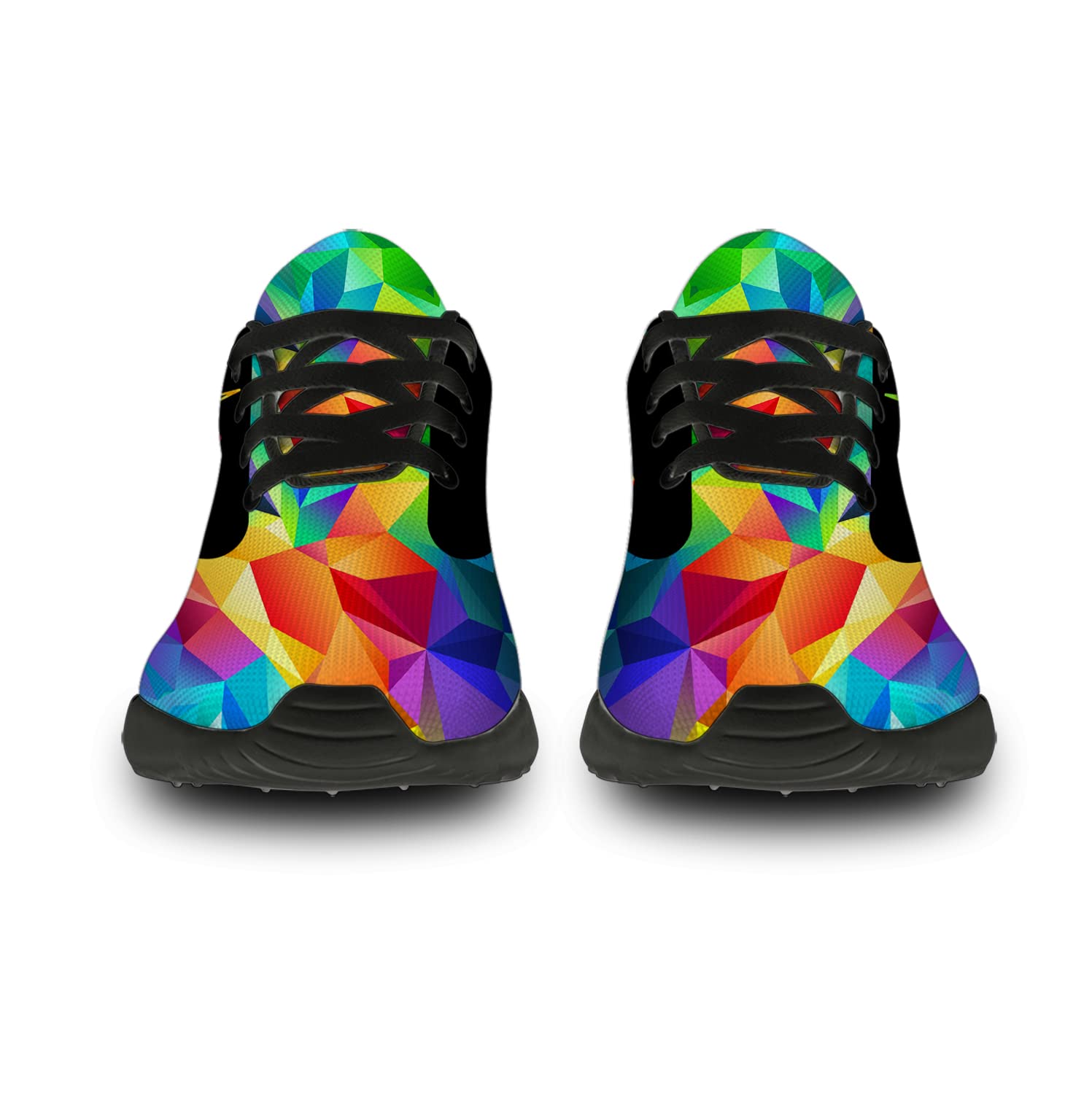Unisex Pride Month Running Shoes - Rainbow Hearts LGBT Sneakers for Men & Women (Size 11 Men/13 Women) - Perfect for Walking, Tennis & LGBTQ+ Celebrations