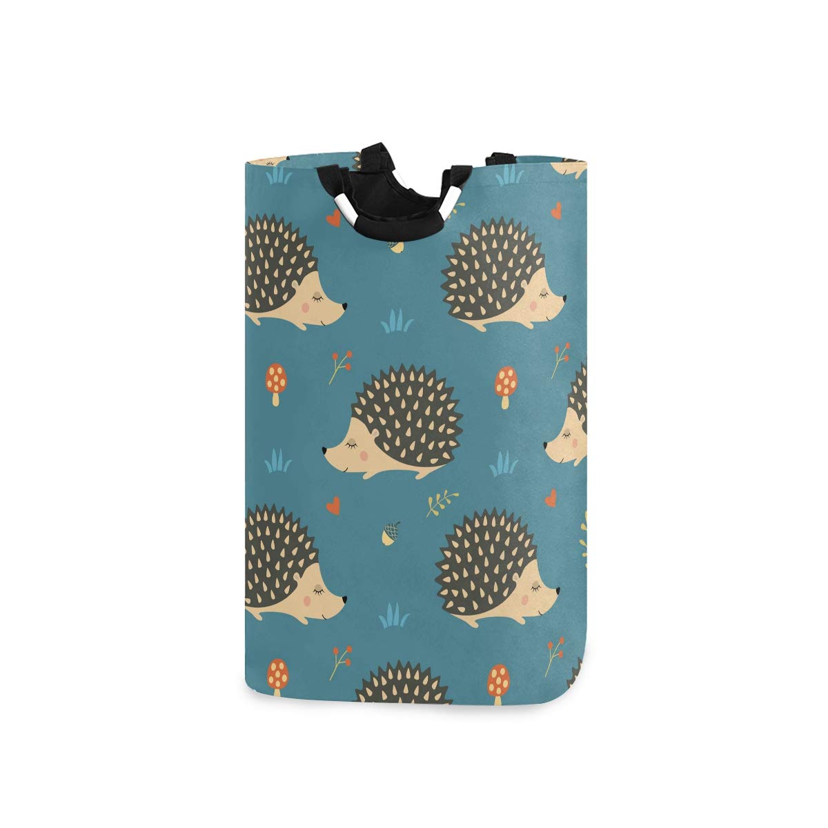 Cute Hand-Drawn Hedgehogs Collapsible Laundry Hamper - Foldable Storage Basket for Kids Room, Dorm & Nursery - Perfect for Dirty Clothes, Toys & Organizing