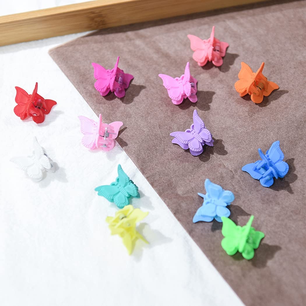 Lnrueg 72PCS Kids Hair Claw Clips - Small Mini Butterfly Hair Clips for Girls, Creative Fashion Hair Accessories for Toddlers & Teens | Perfect for School, Parties & Daily Styling