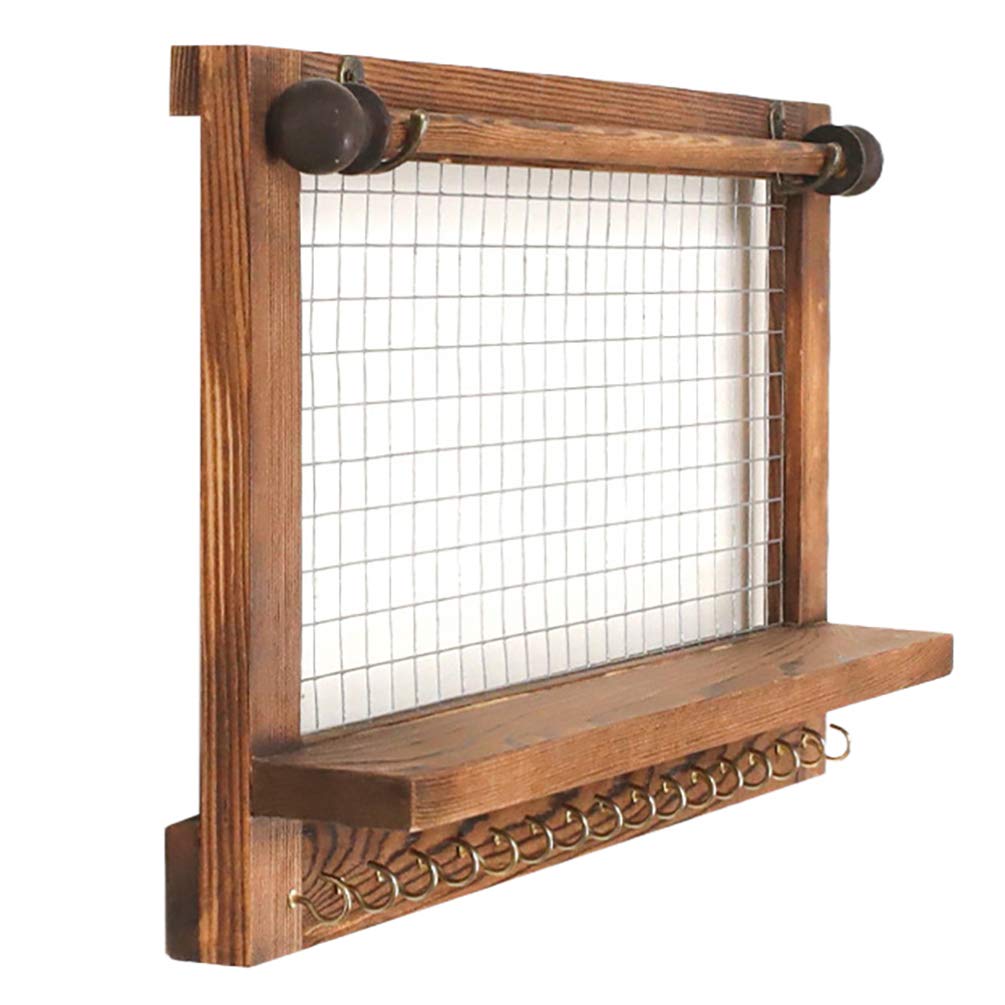 Cabilock Wooden Jewelry Stand Display Holder - Elegant Jewelry Organizer for Necklaces, Rings, Earrings | Perfect for Boutique, Home Decor & Gift Display