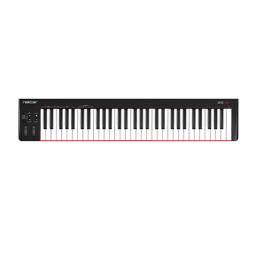 Nektar SE61 USB MIDI Controller Keyboard with DAW Integration - 61-Key Music Production Keyboard for Studio Recording & Live Performance (Black) - Perfect for Home Studios, Beat Making & Electronic Music Production