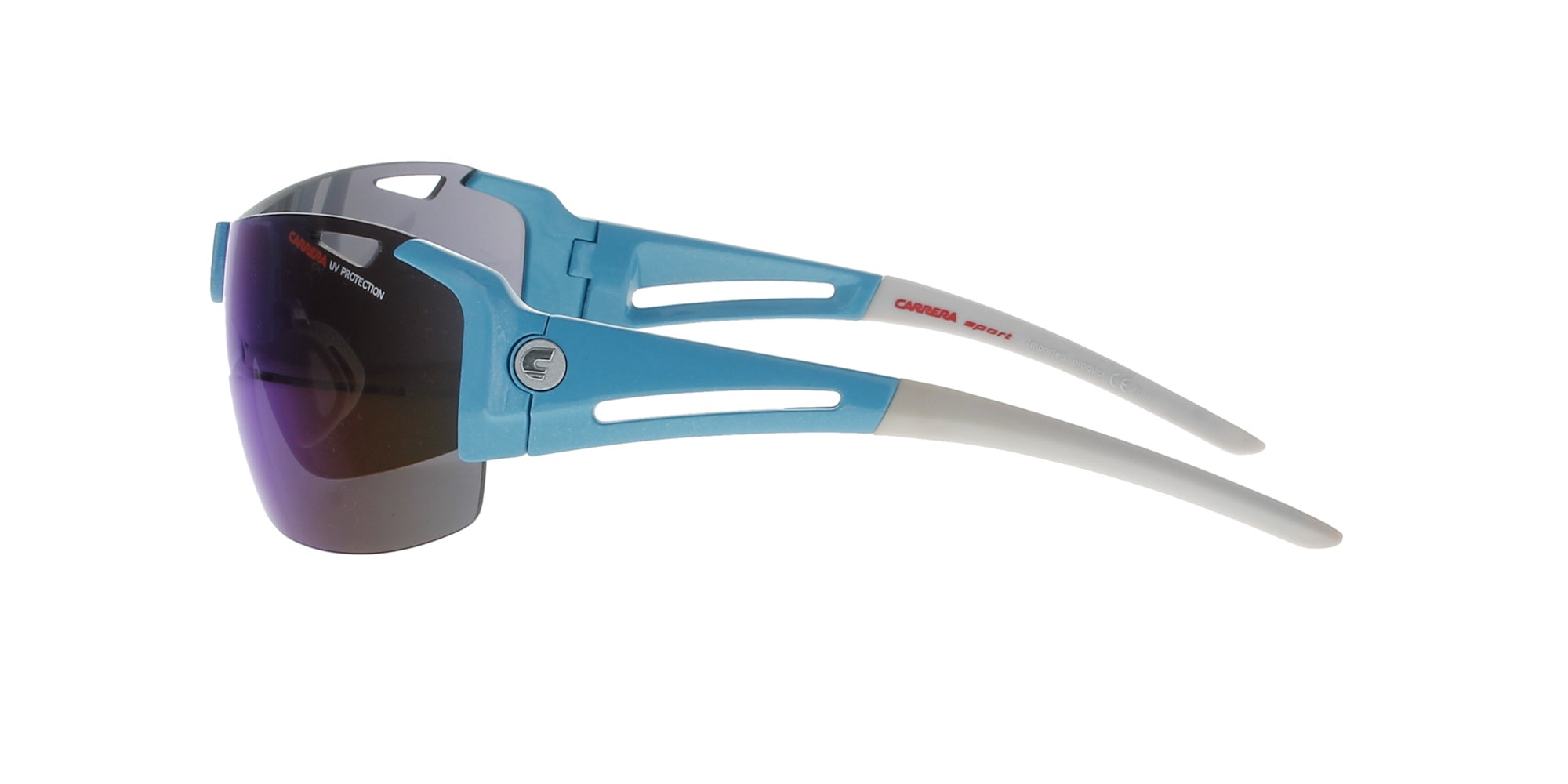 Blue Mirror Rimless Shield Carrera Sunglasses - UV Protection Polarized Sunglasses for Men & Women - Perfect for Driving, Running, and Outdoor Activities