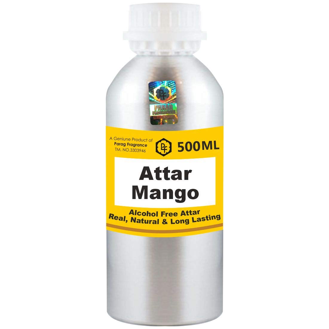 Premium Mango Attar Oil 500ml - Alcohol-Free, Long-Lasting Fragrance for Men & Women | Natural Perfume Oil for Daily Wear, Religious Ceremonies & Aromatherapy | Wholesale Pack | Parag Fragrances