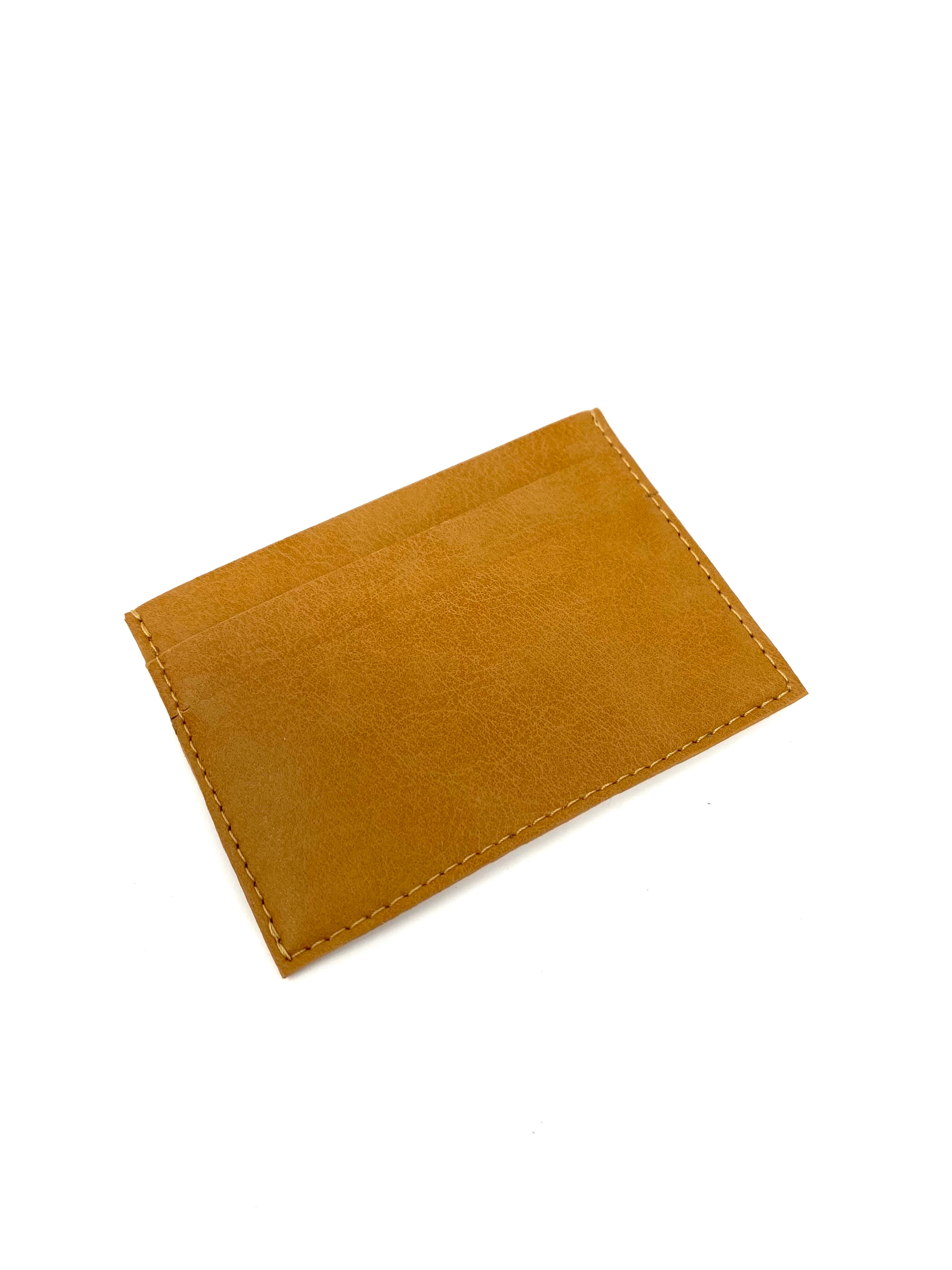 Novacas Genuine Leather Boris Cardholder in Camel - Slim RFID Blocking Wallet for Men & Women - Perfect for Travel, Business, and Everyday Use