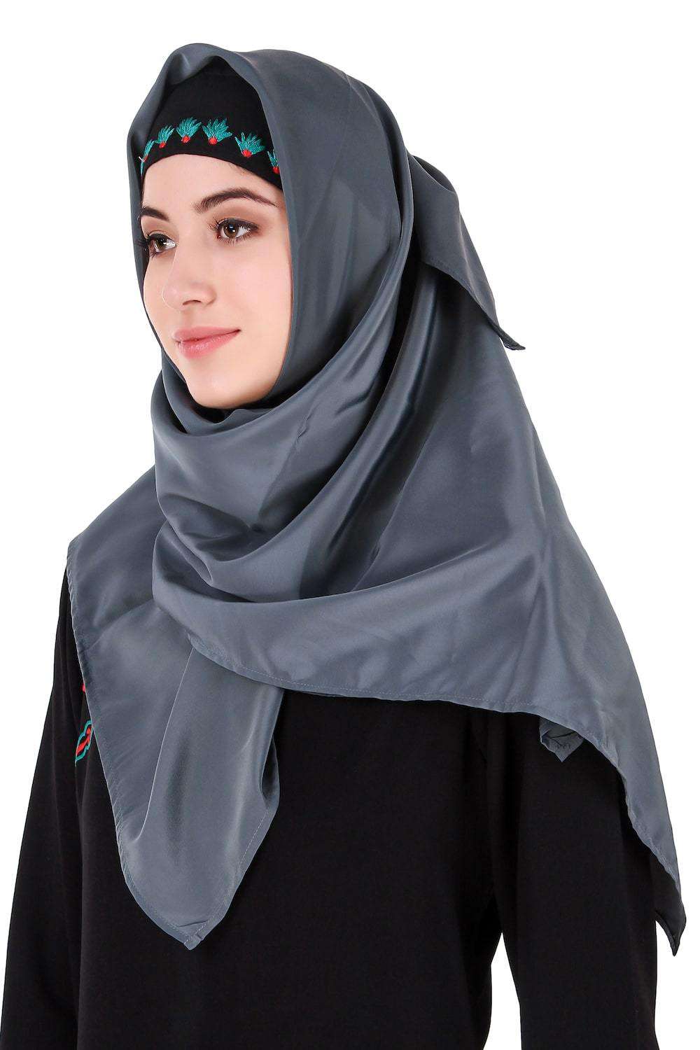 Elegant Floral Patchwork A-Line Abaya Dress for Women - Modest Islamic Fashion for Prayer, Eid, and Special Occasions