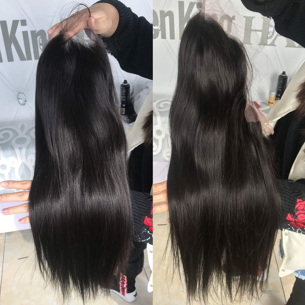 HD Invisible Lace Straight Human Hair Wig - 360 Transparent Lace Front, 150% Density, Glueless, Pre-Plucked with Baby Hair (14 Inch) | Perfect for Daily Wear, Cosplay & Special Occasions