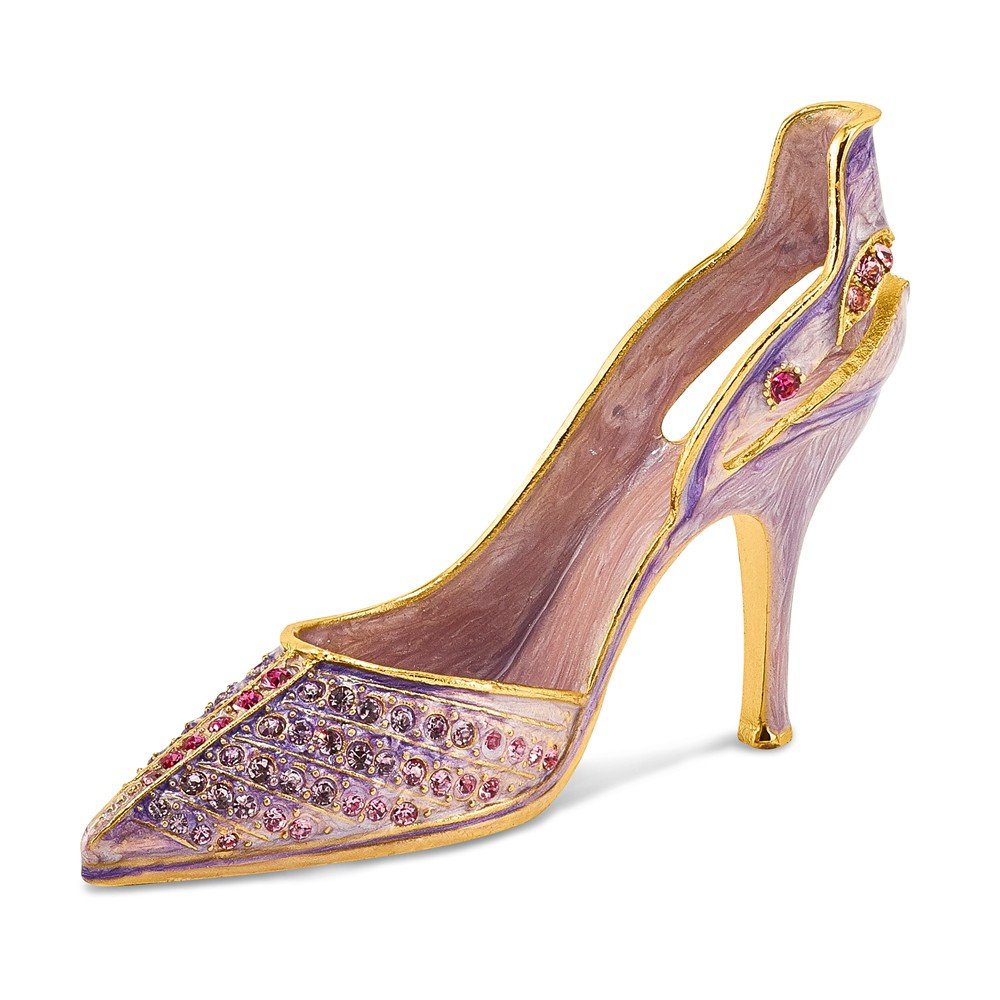 Elegant Bejeweled Crystal Enameled High Heel Card Holder Wallet - Perfect for Parties, Weddings & Special Occasions