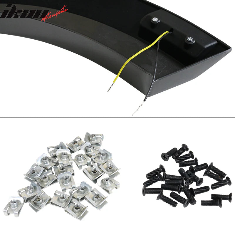 2021-2025 Ford F150 R-Style Matte Black Fender Flares - Durable PP Injection Molded Wheel Arch Covers for Off-Road Protection & Stylish Look