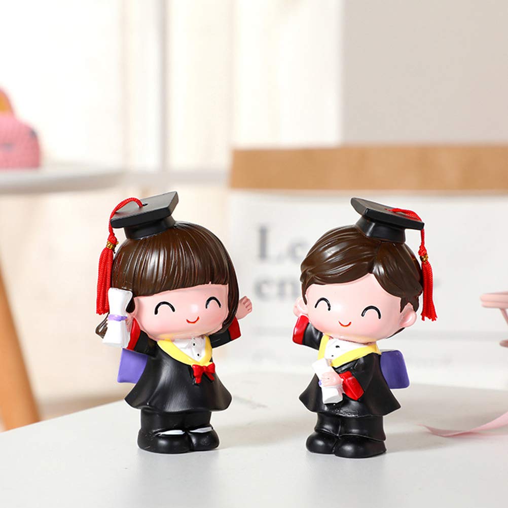LUOZZY 2-Pack Graduation Cake Toppers for Boys & Girls - 2025 Graduation Party Decorations, Cupcake Toppers, Table Centerpieces - Perfect for Graduation Parties, School Celebrations & Gift Giving