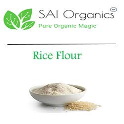 100% Pure Organic Sai Organics Natural Rice Flour for Skin Care - 100g | Brightening, Exfoliating & Soothing Facial Mask for Glowing Skin
