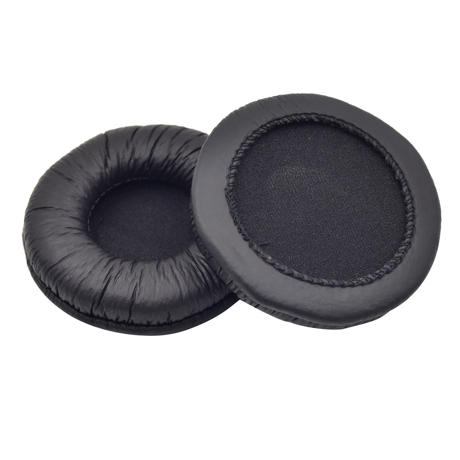 Premium Leather Headphone Earmuffs - Soft Foam Cushion Ear Pads Compatible with Logitech H600, H609, H340, H760 & iPhone Headsets (Black, One Size) - Perfect for Office, Gaming & Travel Comfort