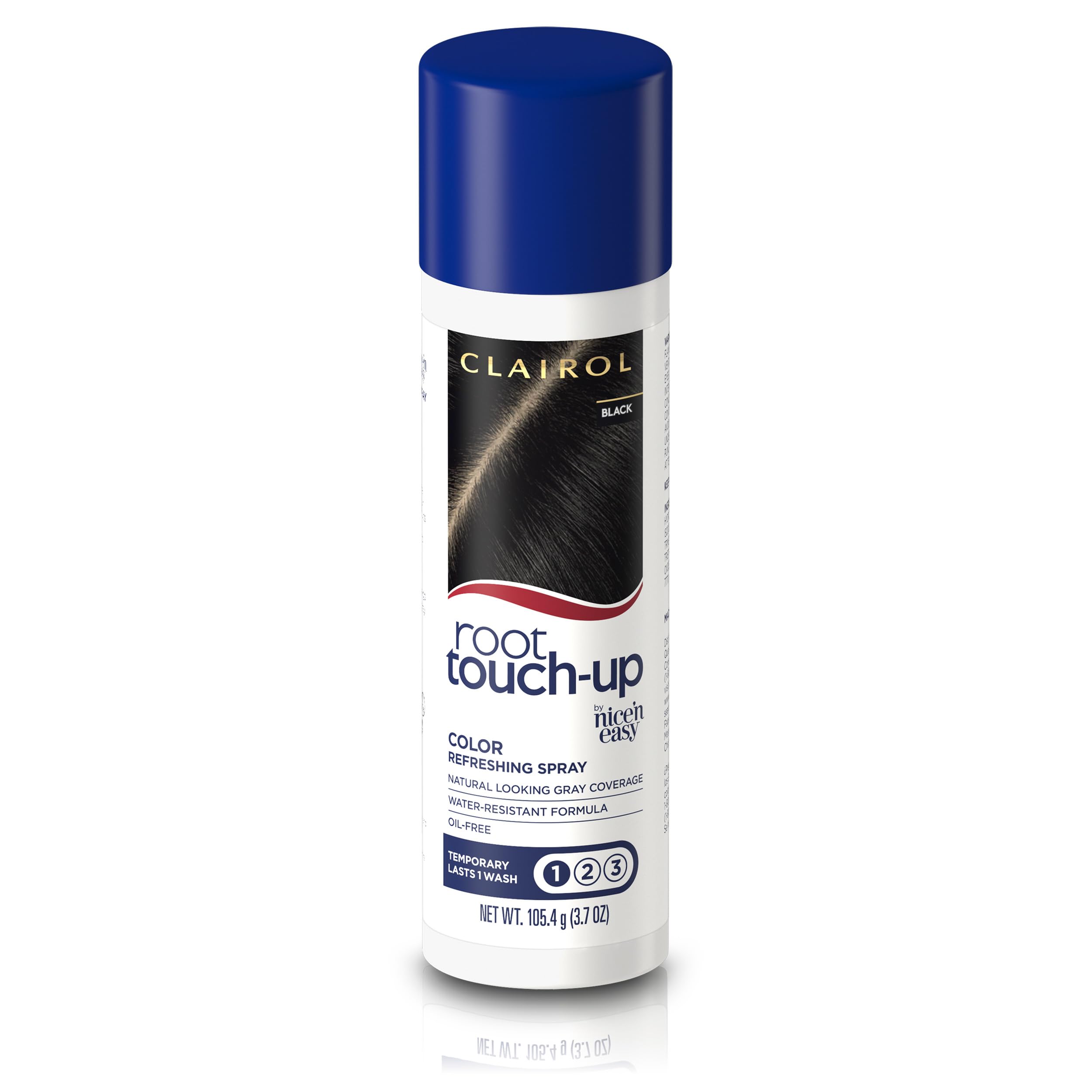 Clairol Root Touch-Up by Nice'n Easy Temporary Hair Color Spray - Black for Quick Root Coverage & Gray Hair Concealer (1 Pack) - Perfect for Touch-Ups Between Salon Visits & On-The-Go Use
