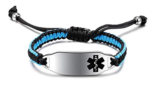 Blue Black Two-tone Band Black Tag