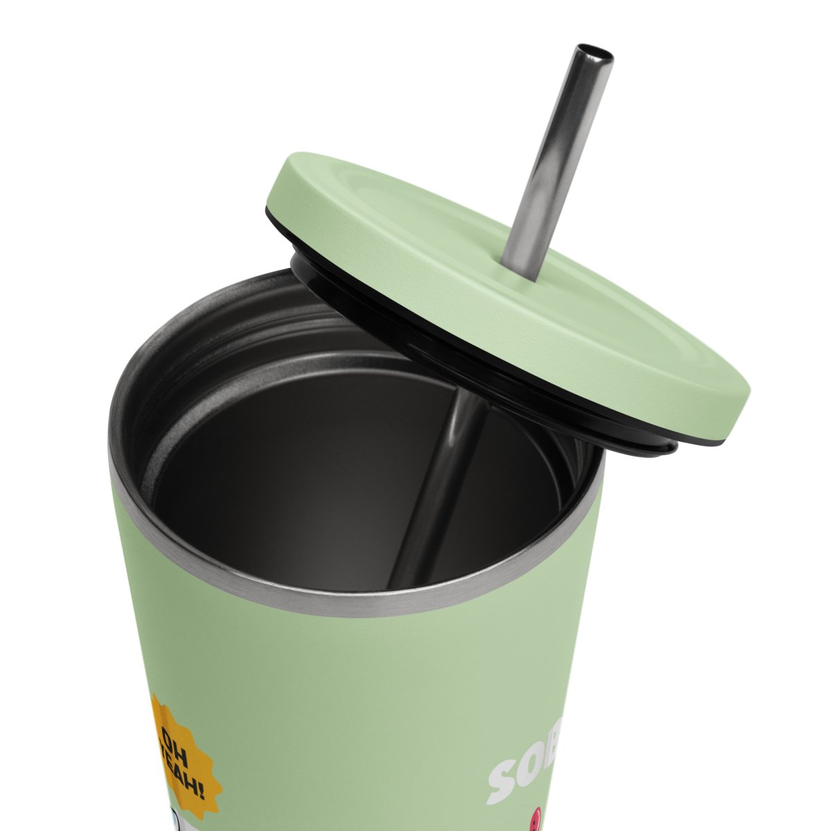 Jammin' to Sobriety Tumbler - 20oz Insulated Stainless Steel Cup with Lid & Straw - Perfect for Coffee, Tea & Cold Drinks at Home, Office or Gym