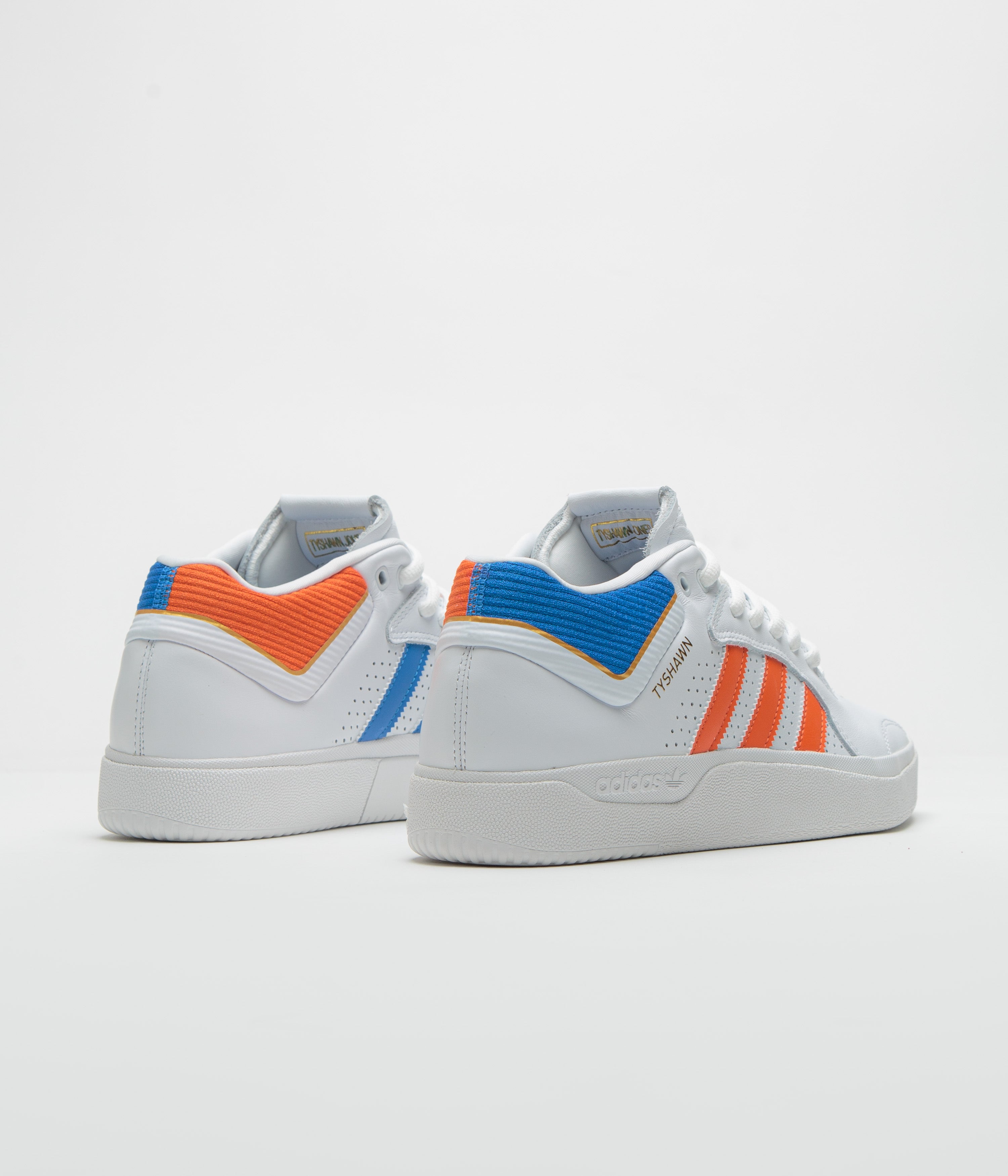 Adidas Tyshawn Men's Running Shoes - White/Orange/Bluebird Colorway | Lightweight Athletic Sneakers for Jogging, Gym Workouts & Casual Wear