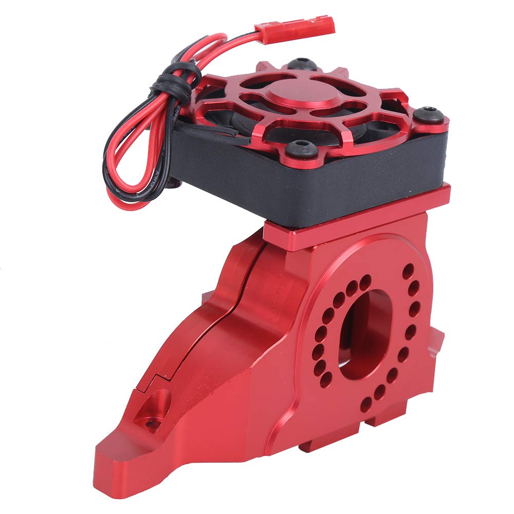 High-Performance RC Motor Mount Heat Sink - Aluminum Alloy Cooling Bracket for 1/10 Scale 4x4 & 6x6 RC Cars (Red) - Perfect for Traxxas TRX4 Sport, Crawlers & Off-Road RC Vehicles