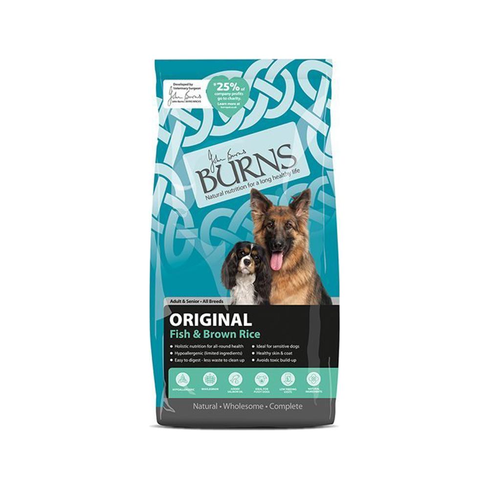 Premium Adult Dog Food with Real Fish & Brown Rice - High Protein Dry Kibble for Optimal Health - Perfect for Active & Senior Dogs at Home or Outdoor Adventures