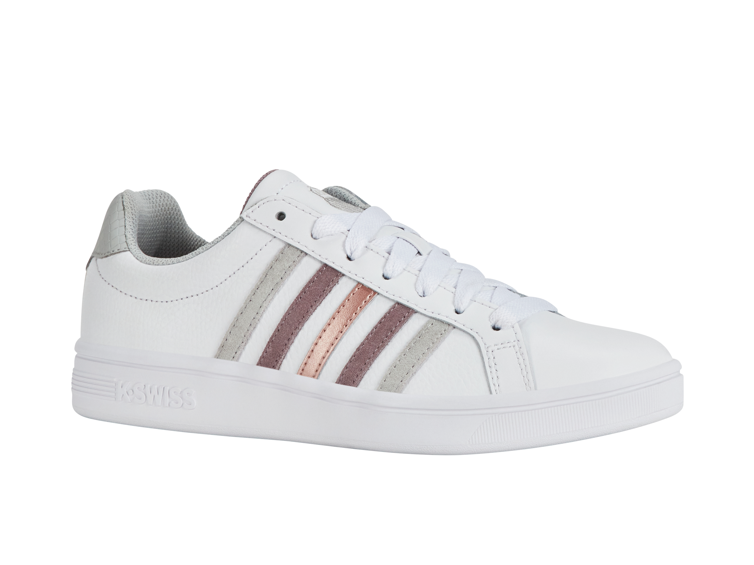 Nike Court Tiebreak Tennis Shoes for Women - White/Purple Dove/Gray Violet/Rose Gold | Comfortable & Durable for Tennis, Running & Casual Wear