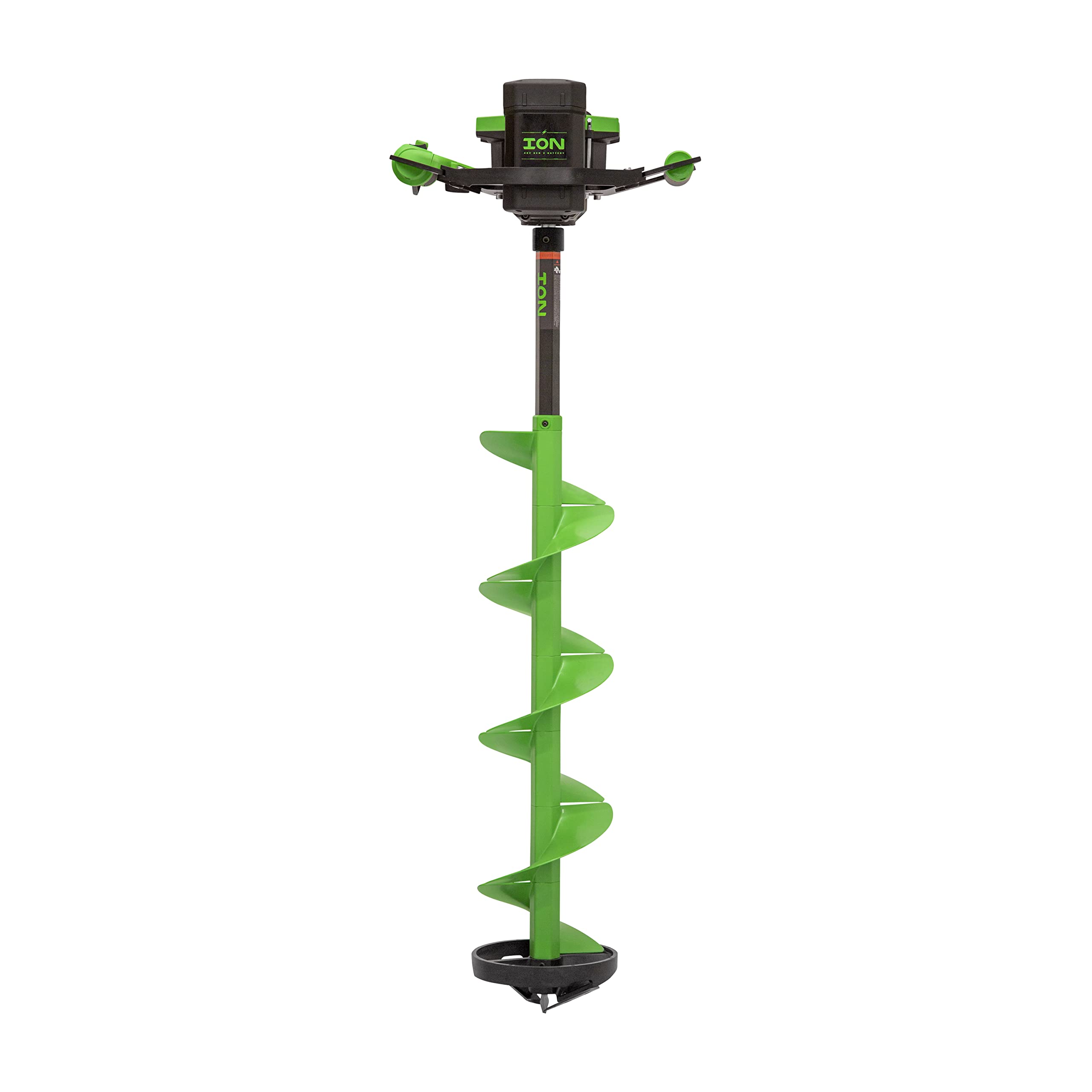 ION Alpha Plus 40V Lithium-ion Electric Ice Fishing Auger with 2 Batteries - Gen 3 Composite Design in Green | Perfect for Ice Fishing, Winter Camping & Outdoor Adventures