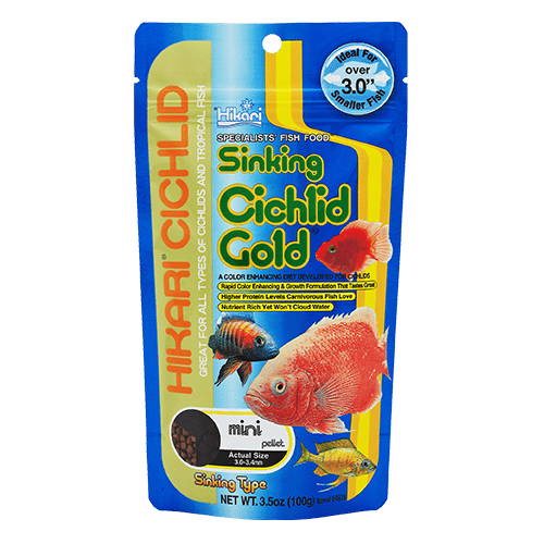 Hikari Tropical Cichlid Gold Sinking Pellet Fish Food - Premium Nutrition for Cichlids & Goldfish - Ideal for Aquariums & Fish Tanks