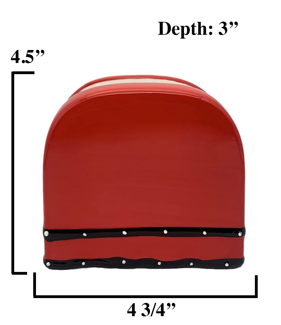 Hand Painted Ceramic Napkin Holder - Tuscany Red Ruffle for Kitchen & Restaurant Decor